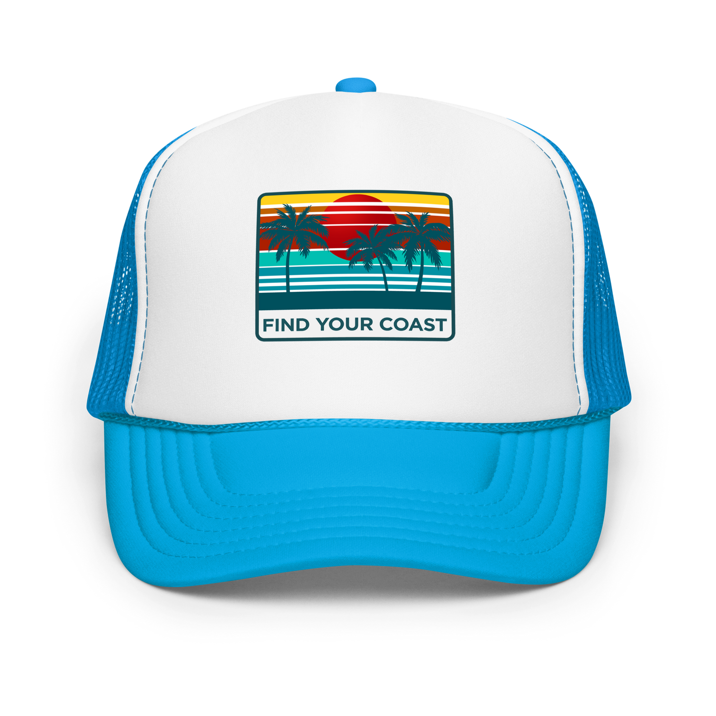 Find Your Coast® Sunset Palm Foam Trucker Hats