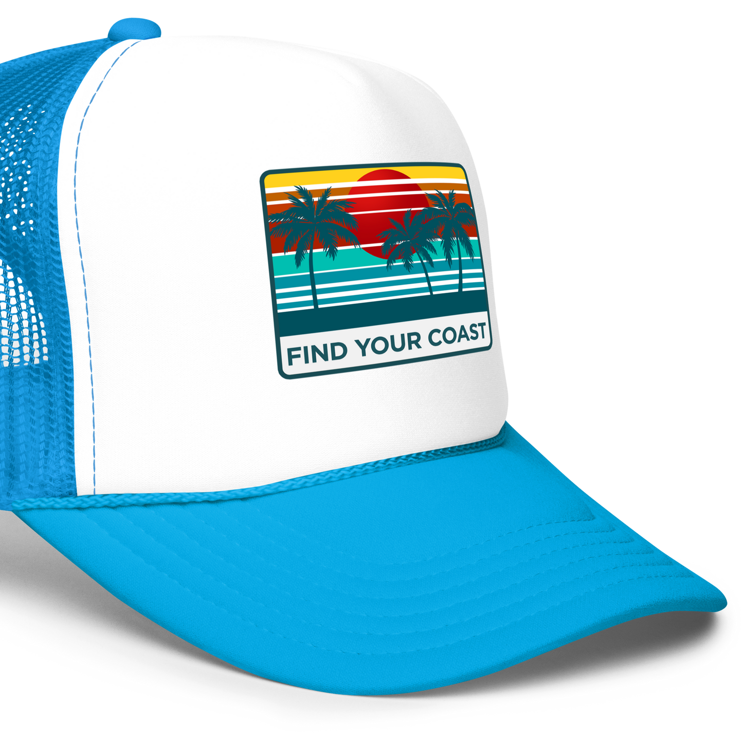 Find Your Coast® Sunset Palm Foam Trucker Hats