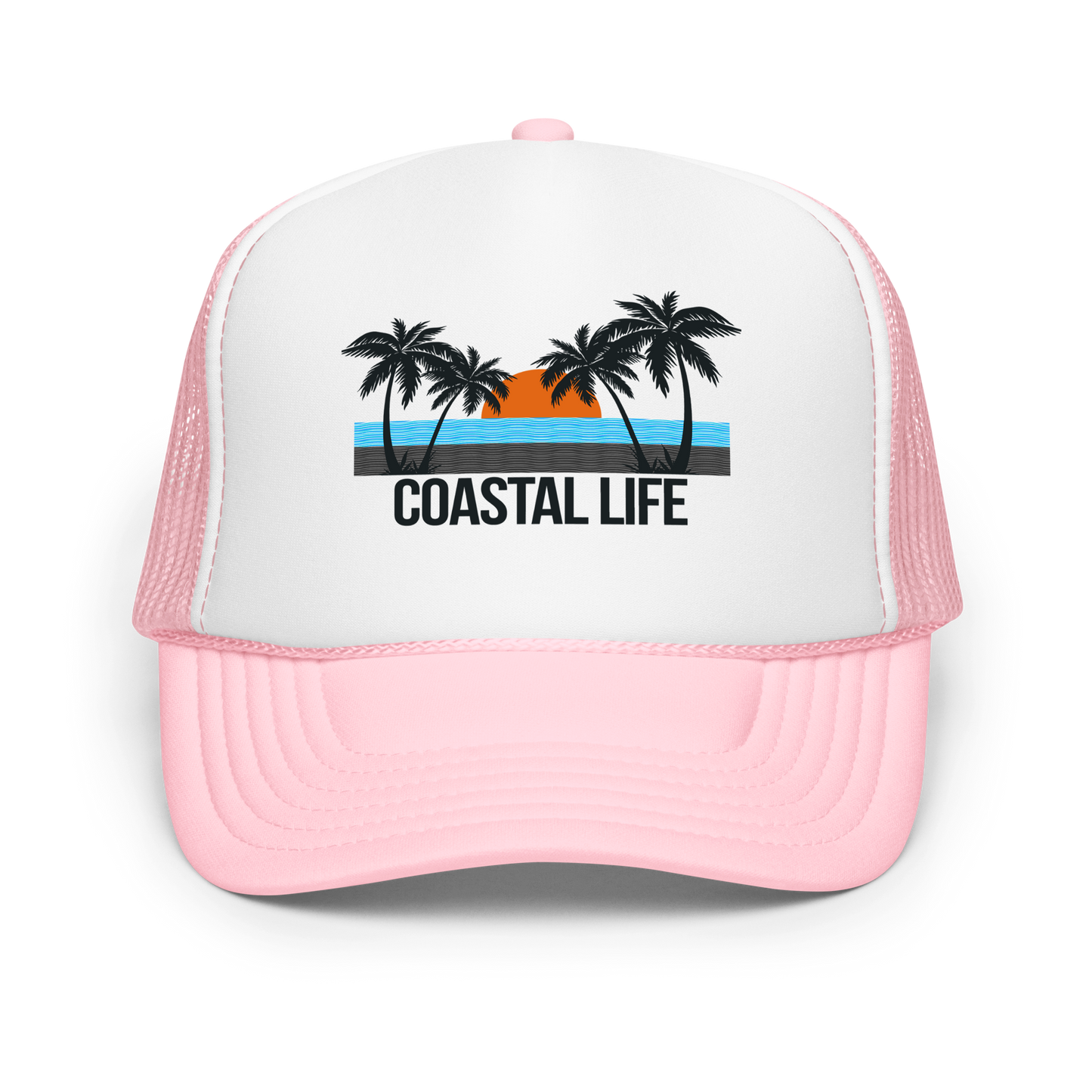 Coastal Life Foam Trucker Hat With Adjustable Snap