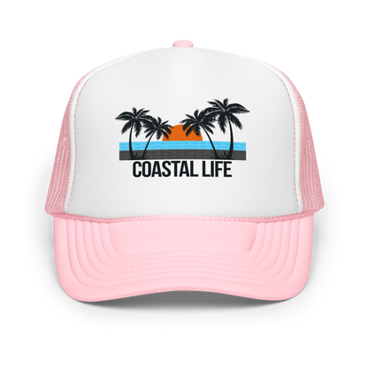 Coastal Life Foam Trucker Hat With Adjustable Snap