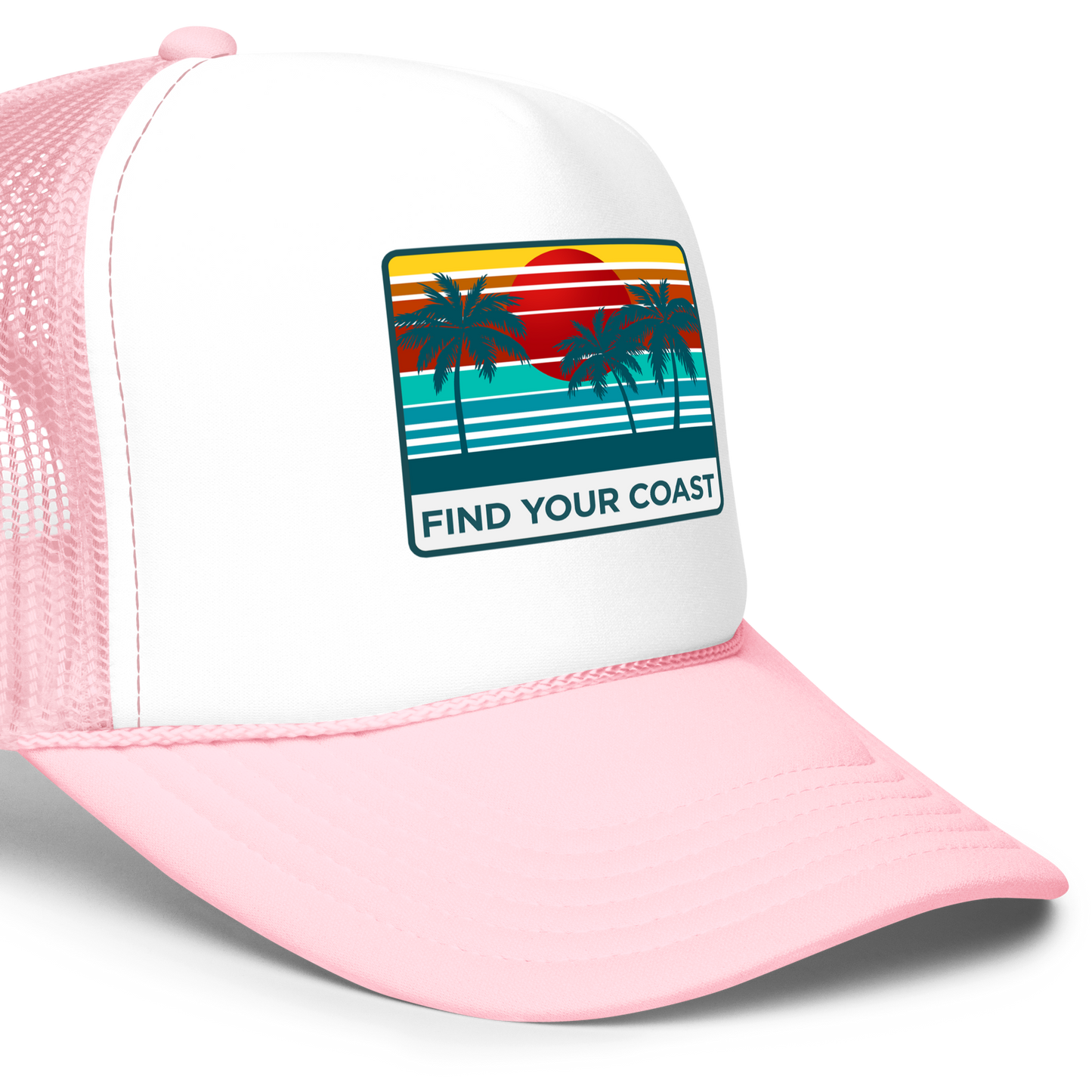 Find Your Coast® Sunset Palm Foam Trucker Hats