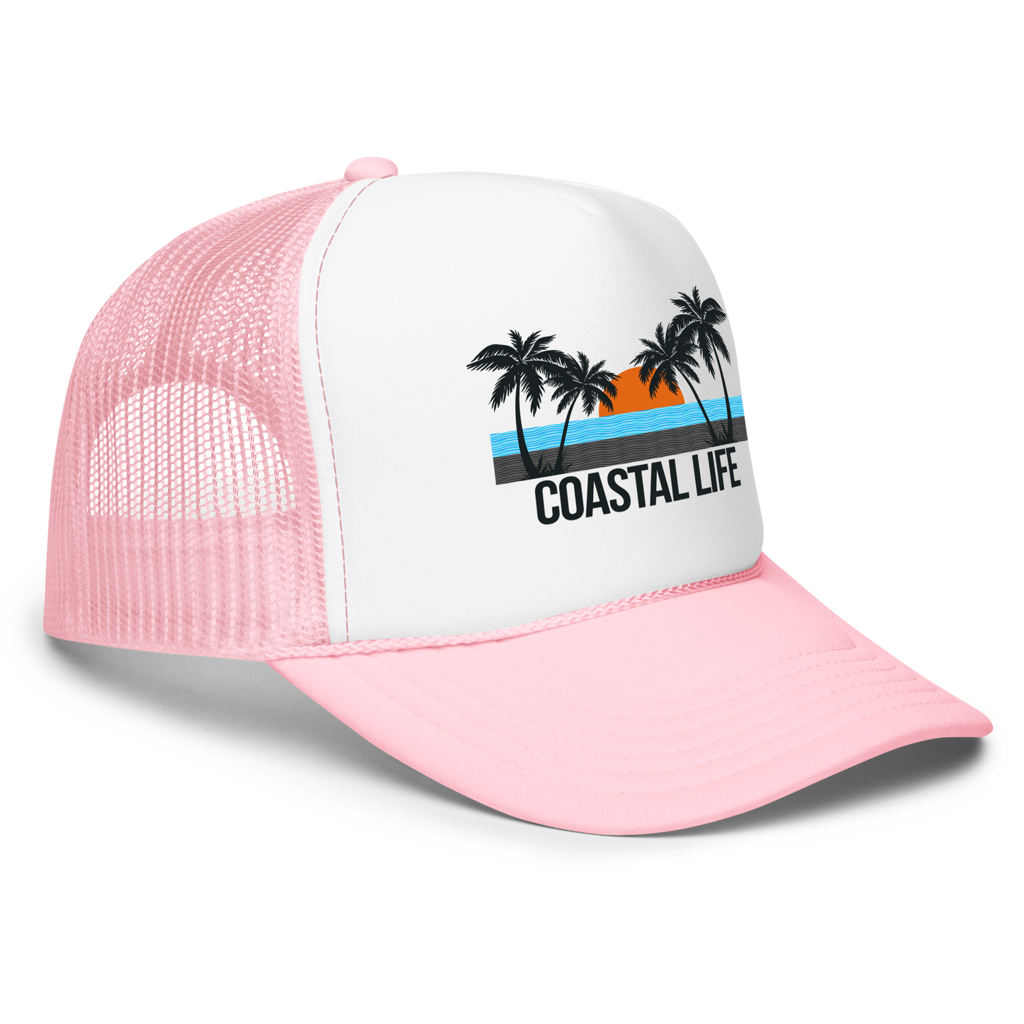 Coastal Life Foam Trucker Hat With Adjustable Snap