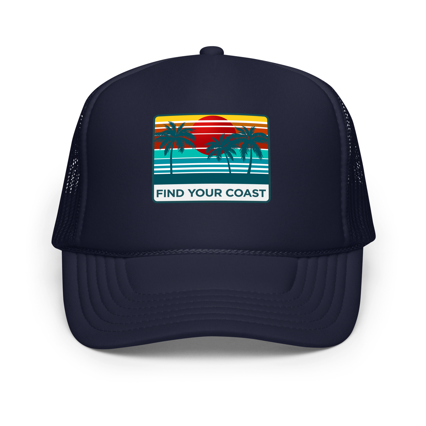 Find Your Coast® Sunset Palm Foam Trucker Hats