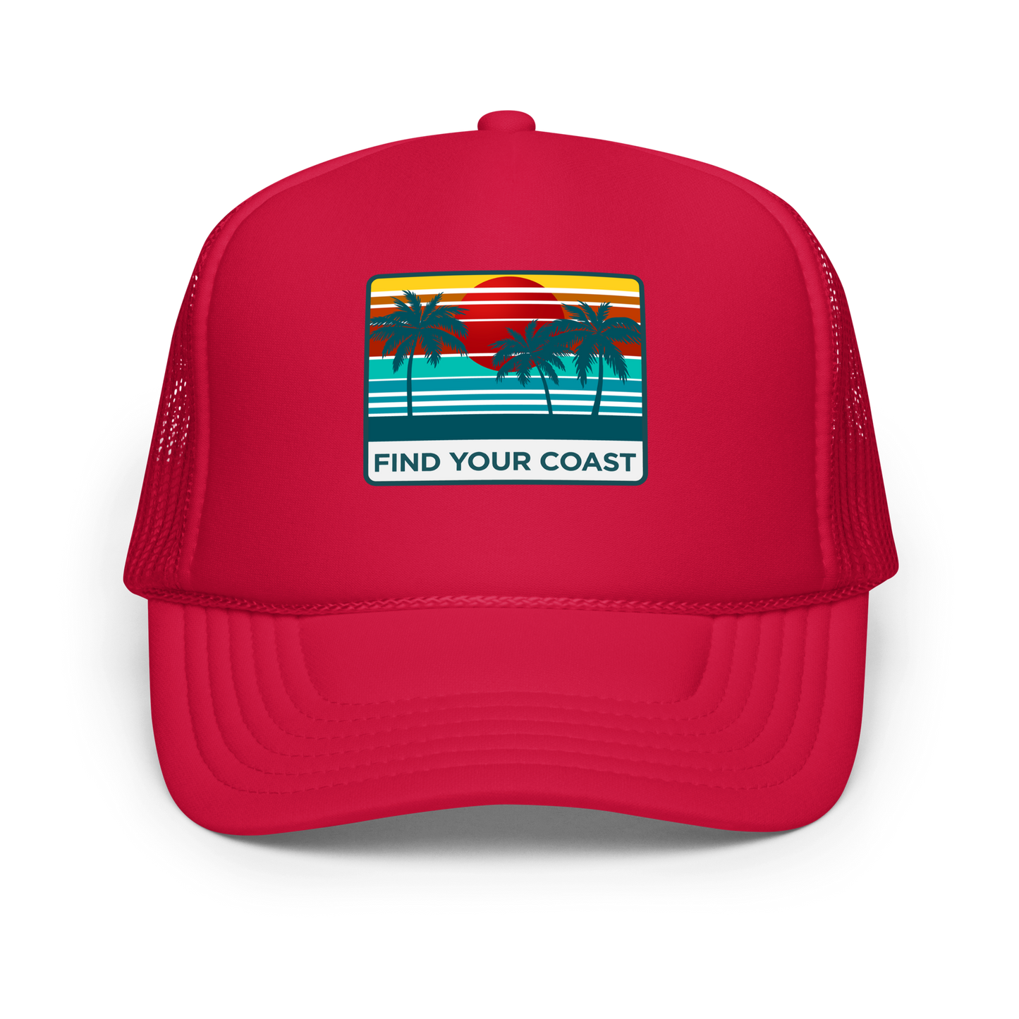 Find Your Coast® Sunset Palm Foam Trucker Hats