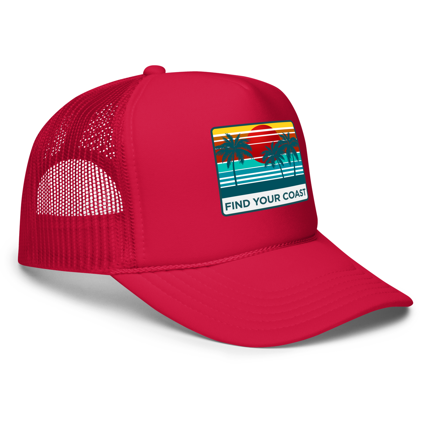 Find Your Coast® Sunset Palm Foam Trucker Hats