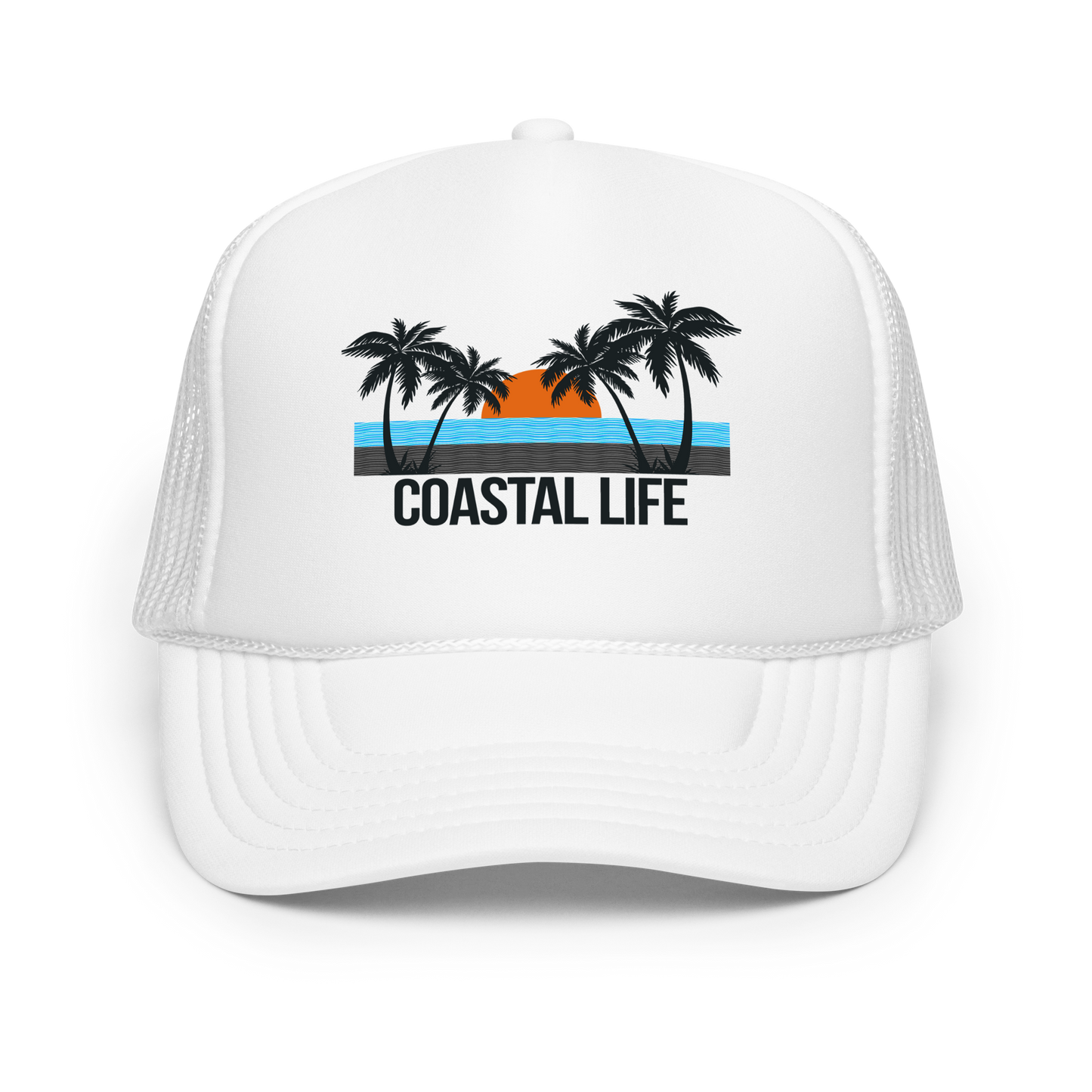 Coastal Life Foam Trucker Hat With Adjustable Snap