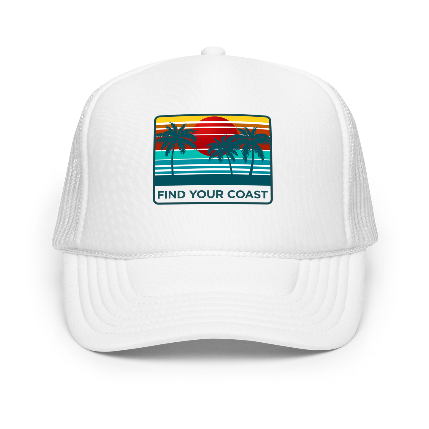 Find Your Coast® Sunset Palm Foam Trucker Hats