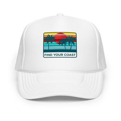 Find Your Coast® Sunset Palm Foam Trucker Hats