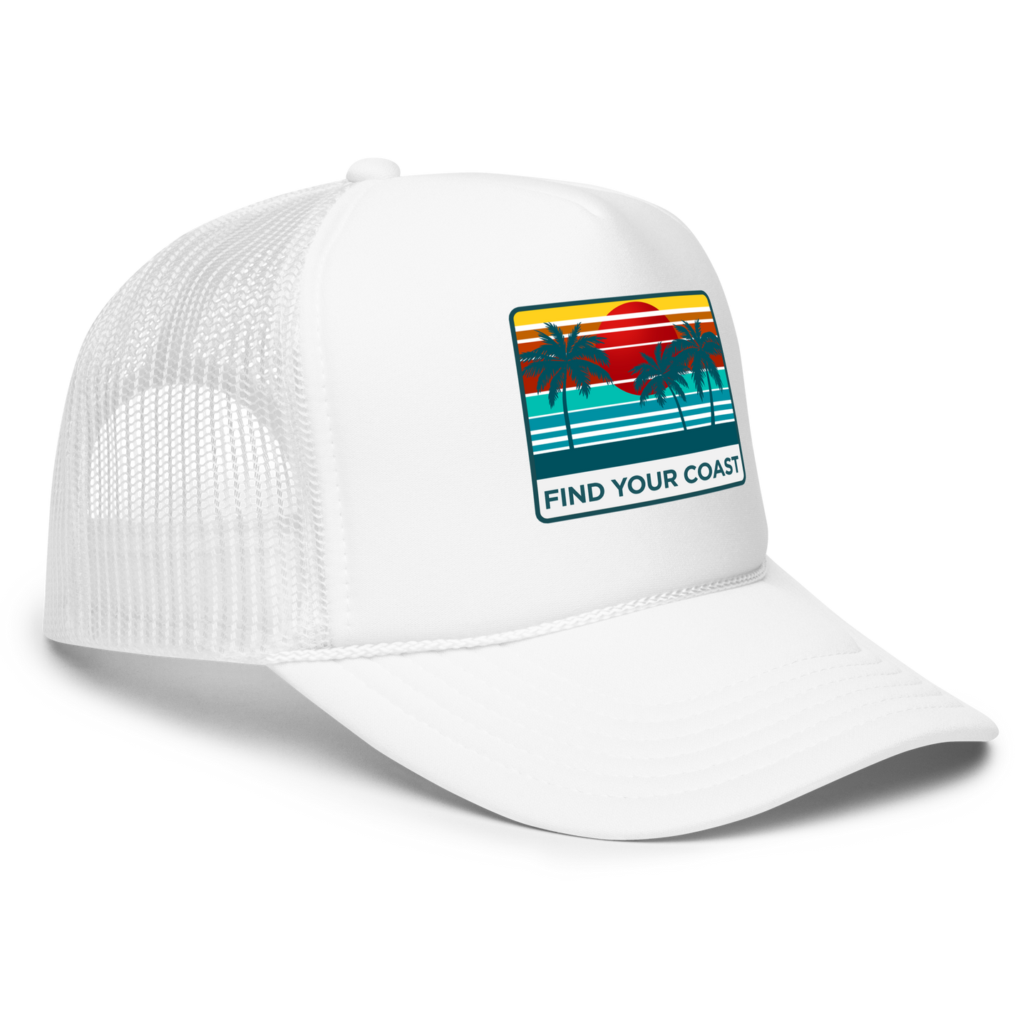 Find Your Coast® Sunset Palm Foam Trucker Hats