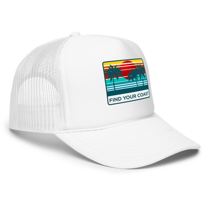 Find Your Coast® Sunset Palm Foam Trucker Hats