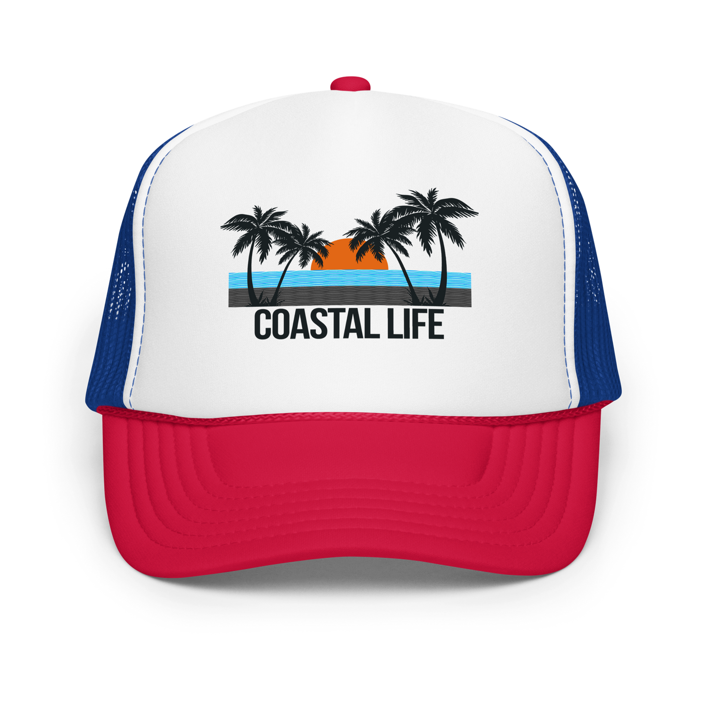 Coastal Life Foam Trucker Hat With Adjustable Snap