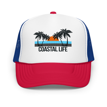 Coastal Life Foam Trucker Hat With Adjustable Snap