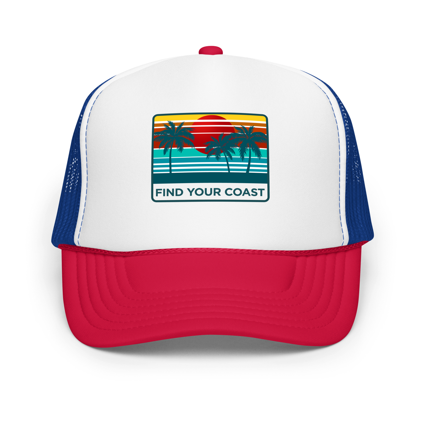 Find Your Coast® Sunset Palm Foam Trucker Hats