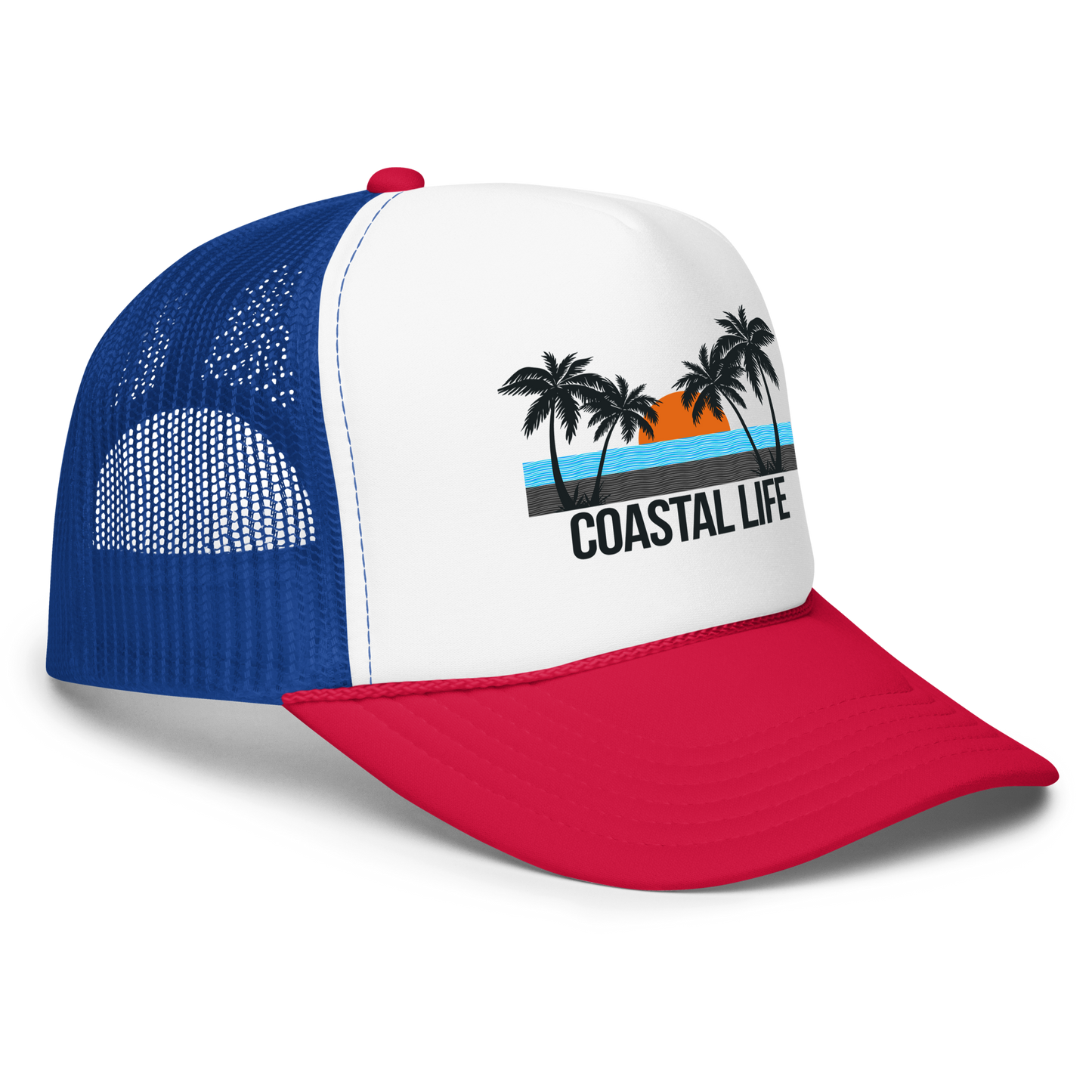 Coastal Life Foam Trucker Hat With Adjustable Snap