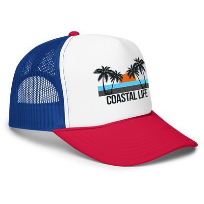 Coastal Life Foam Trucker Hat With Adjustable Snap