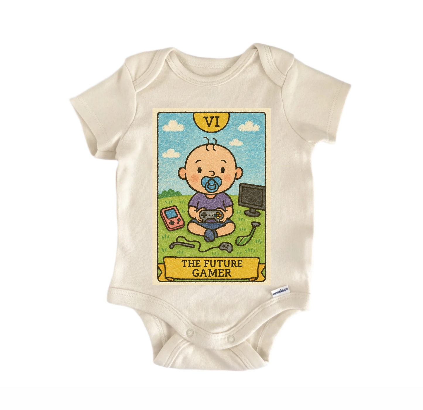 Future Gamer Tarot - Baby Bodysuit