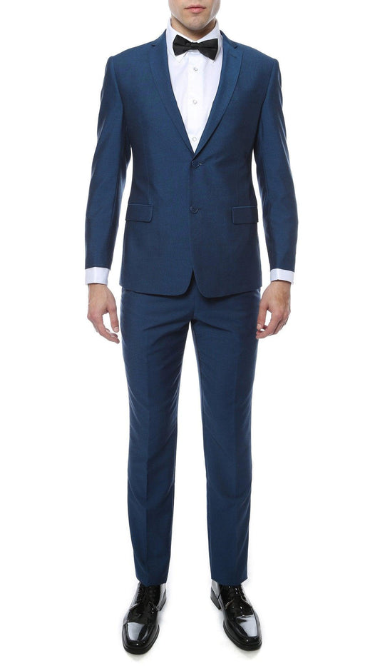 Hudson Indigo Blue Slim Fit 2 Piece Suit