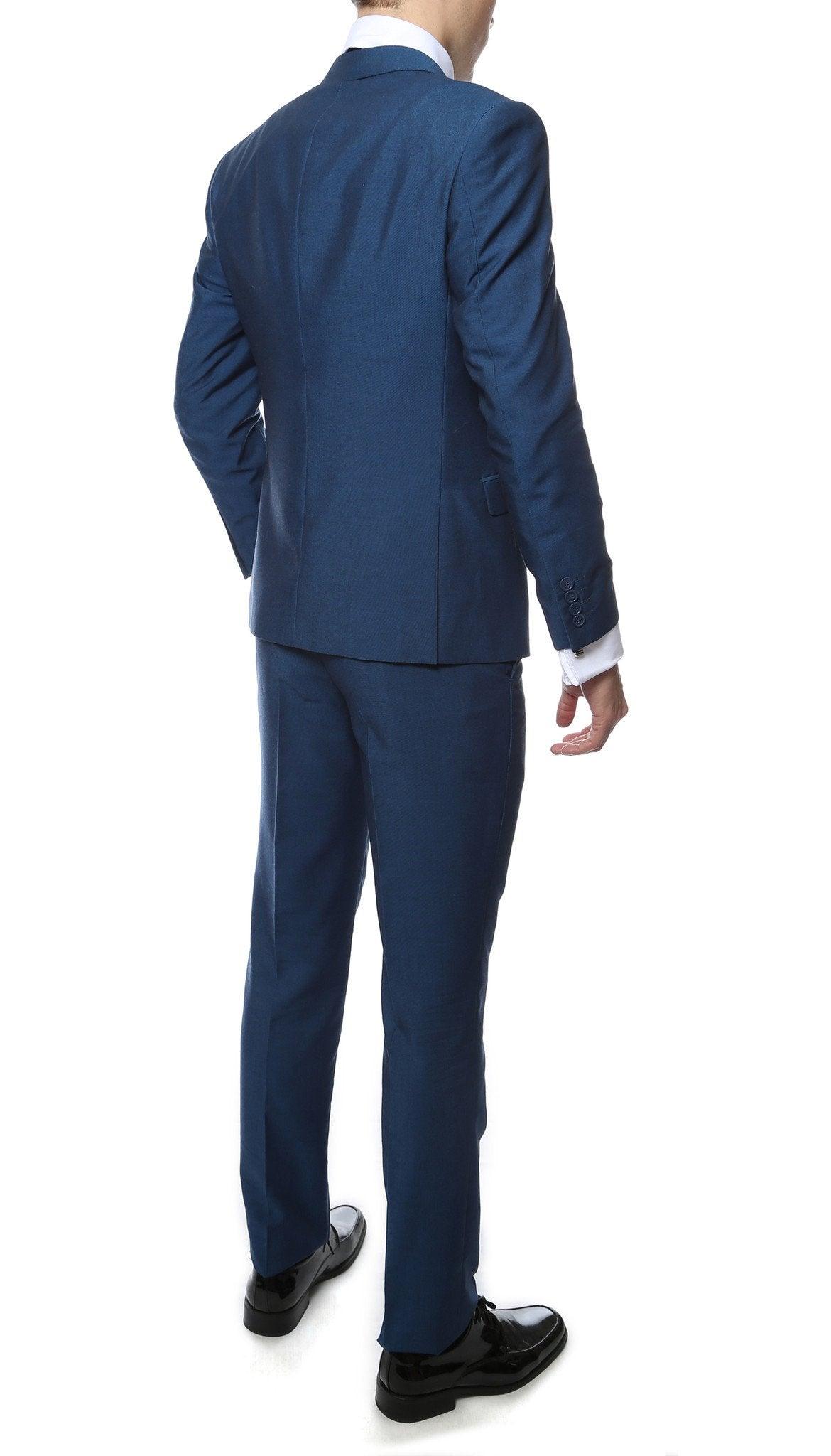 Hudson Indigo Blue Slim Fit 2 Piece Suit