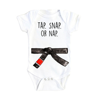 Jiu Jitsu Tap Nap - Baby Boy Girl Clothes Infant Bodysuit Funny Cute Newborn