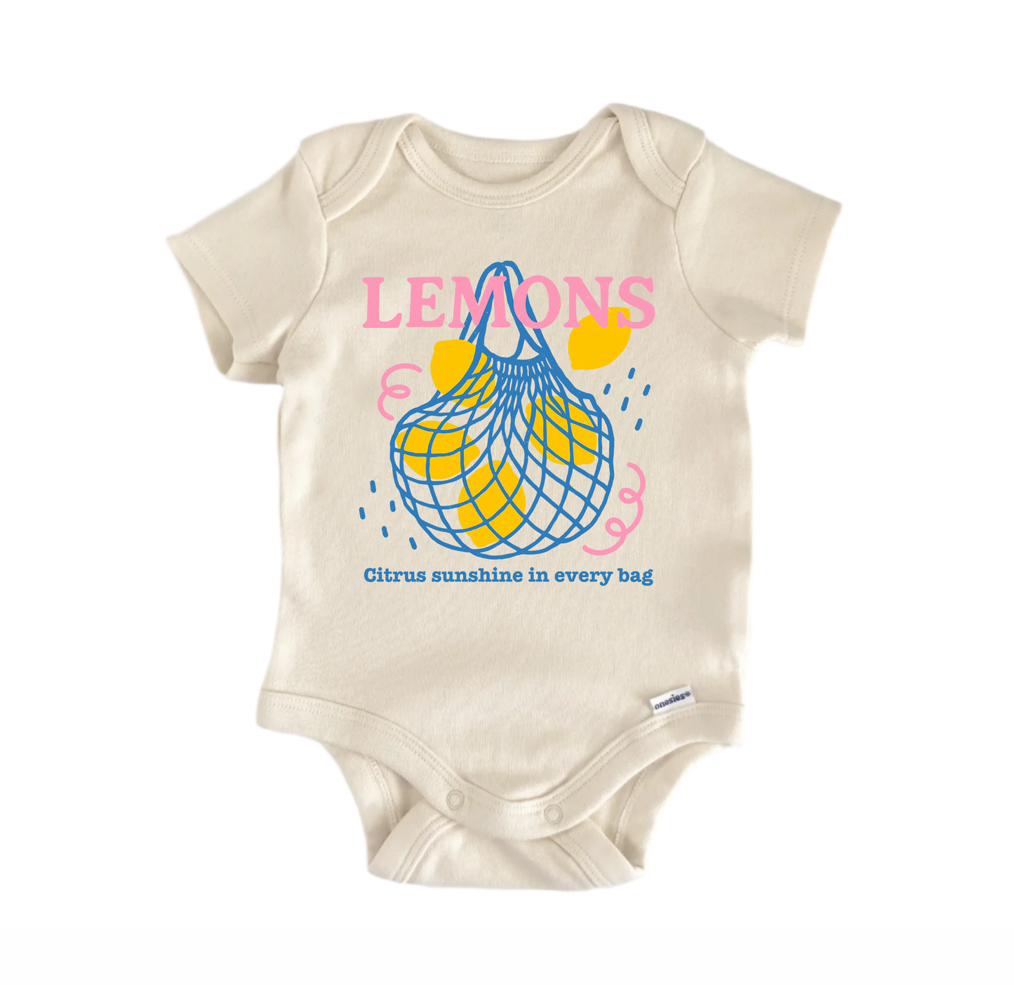Lemons Fruit Retro - Baby Bodysuit
