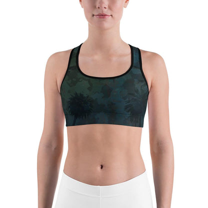 Women's Moisture Wicking O.U.R. Outdoors Sports Bra (White & Black Piping)