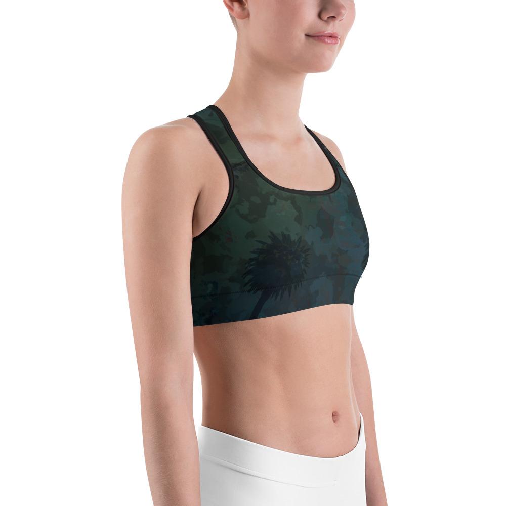 Women's Moisture Wicking O.U.R. Outdoors Sports Bra (White & Black Piping)