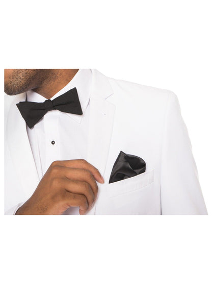 Paul Lorenzo Mens White Slim Fit 2 Piece Tuxedo