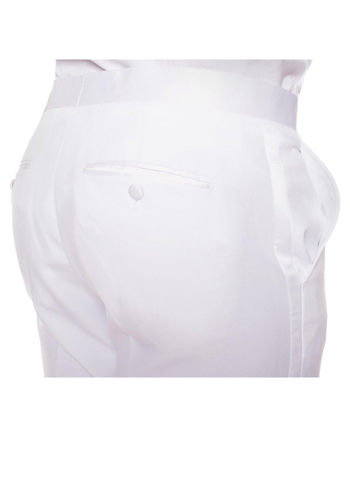 Paul Lorenzo Mens White Slim Fit 2 Piece Tuxedo