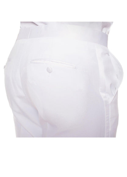 Paul Lorenzo Mens White Slim Fit 2 Piece Tuxedo