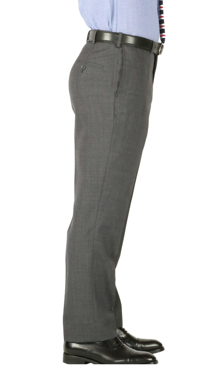 Rod Premium Grey Wool 2pc Stain Resistant Traveler Suit - W 2 Pairs of Pants
