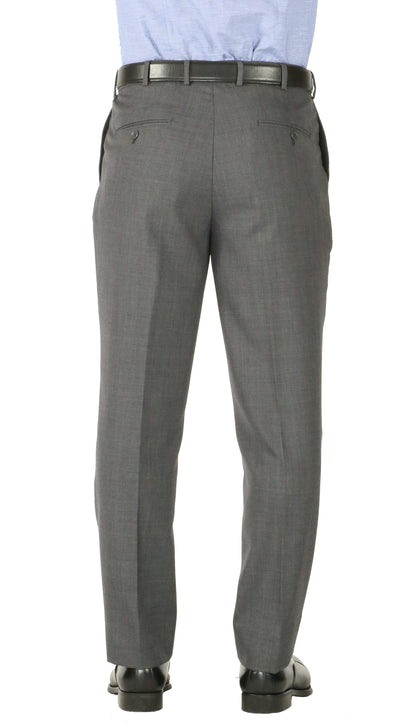 Rod Premium Grey Wool 2pc Stain Resistant Traveler Suit - W 2 Pairs of Pants