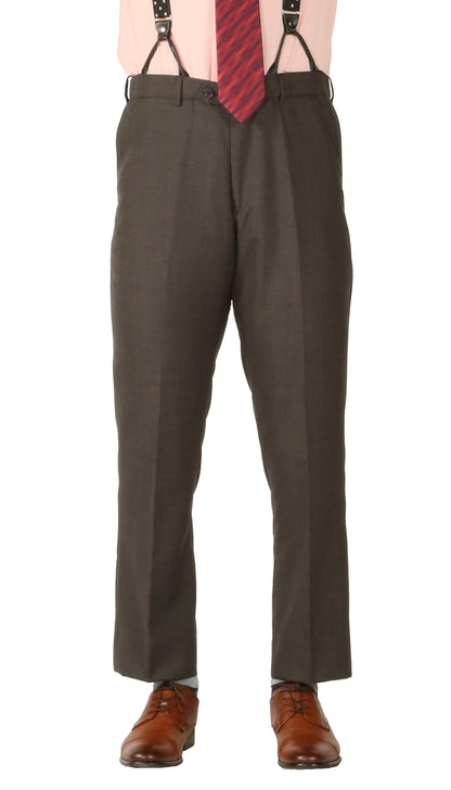Rod Premium Taupe Wool 2pc Stain Resistant Traveler Suit - W 2 Pairs of Pants