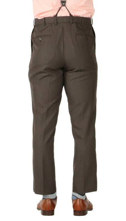 Rod Premium Taupe Wool 2pc Stain Resistant Traveler Suit - W 2 Pairs of Pants