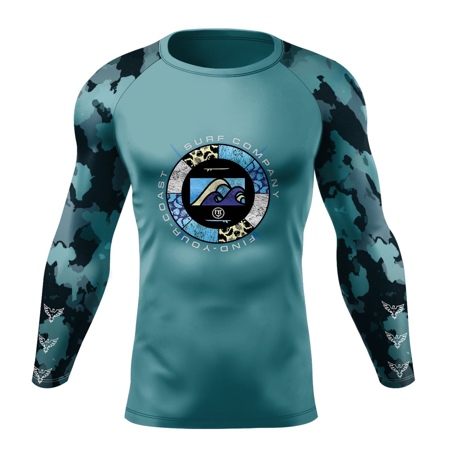 Find Your Coast® Aqua Season Rash Guard UPF 50