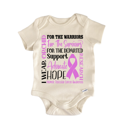Testicular Cancer Awareness Orchid Ribbon - Baby Bodysuit