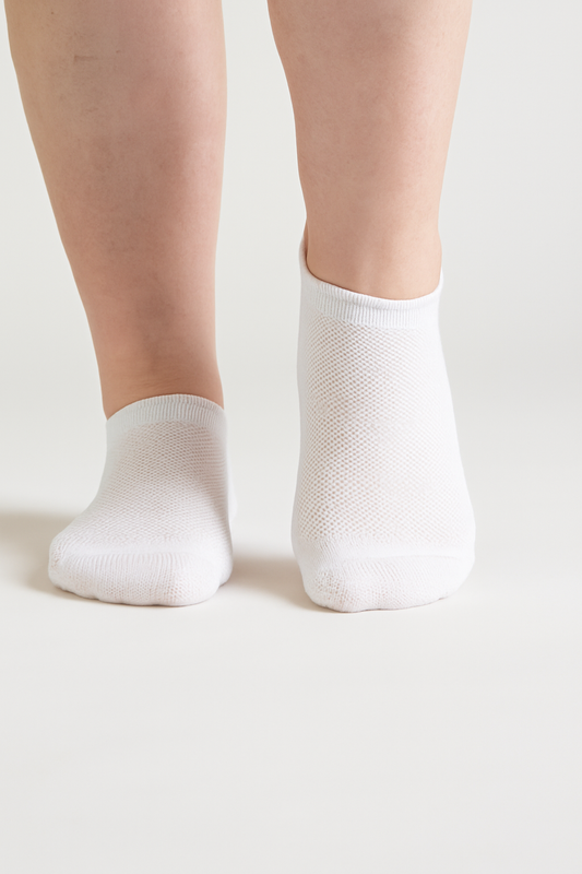 ZenStretch™ Extra Wide Ankle Socks ( White )